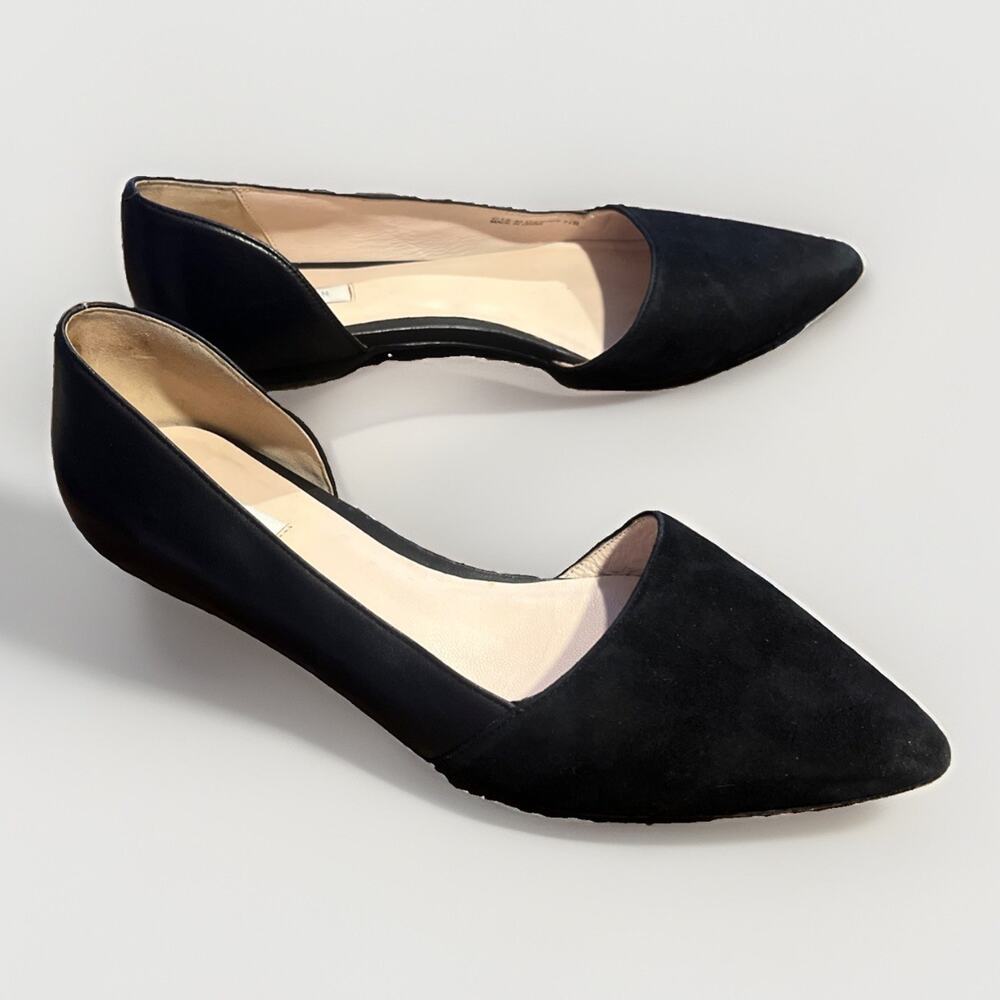 Cole Haan Amalia Pointed Toe d’Orsay Pointed Toe Flats Leather Suede Black S 7.5